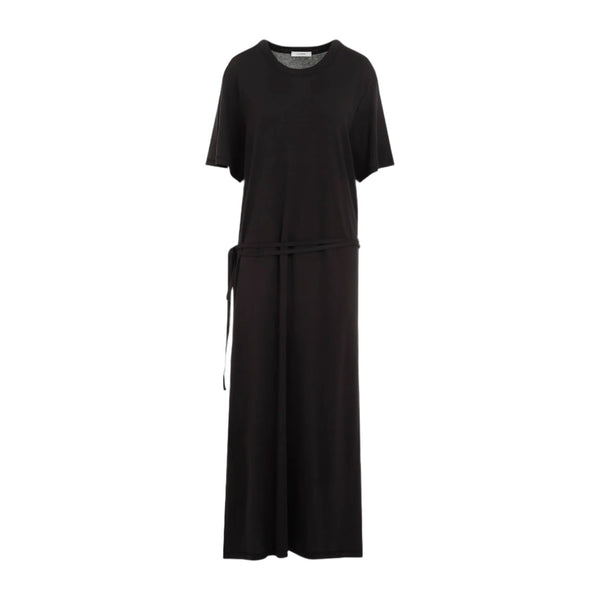 Belted Rib T-shirt Dress (Squid Ink)