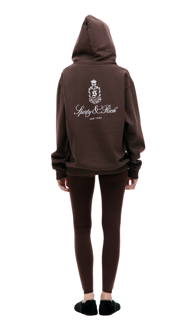 Serif Logo Ribbed Legging (Chocolate)