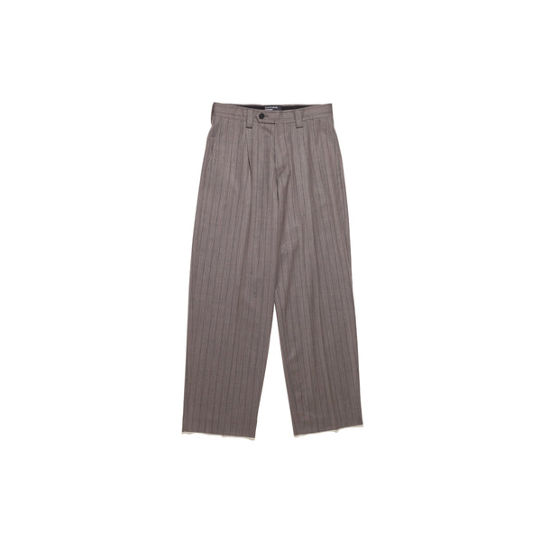 Carrot Leg Trousers (Gray/Purple Pinstripe)