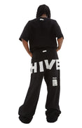 Wide Leg Sweatpants (Black)