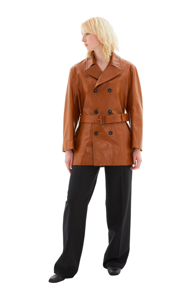 Leather Dustercoat (Cognac)