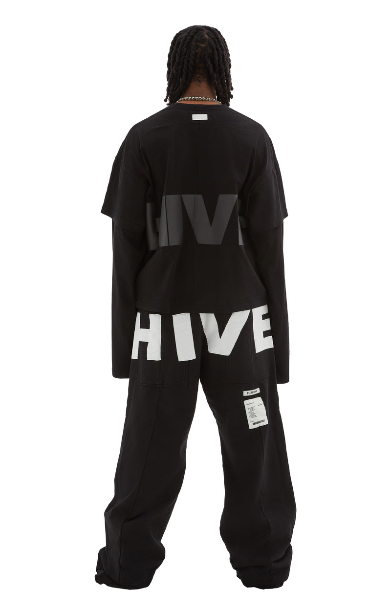 Wide Leg Sweatpants (Black)