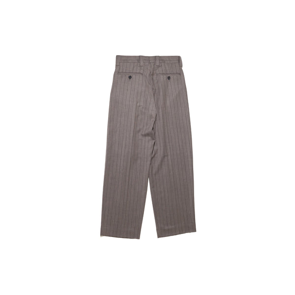 Carrot Leg Trousers (Gray/Purple Pinstripe)