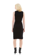 MM6 Midi Ribbed Dress (Black/Blue)