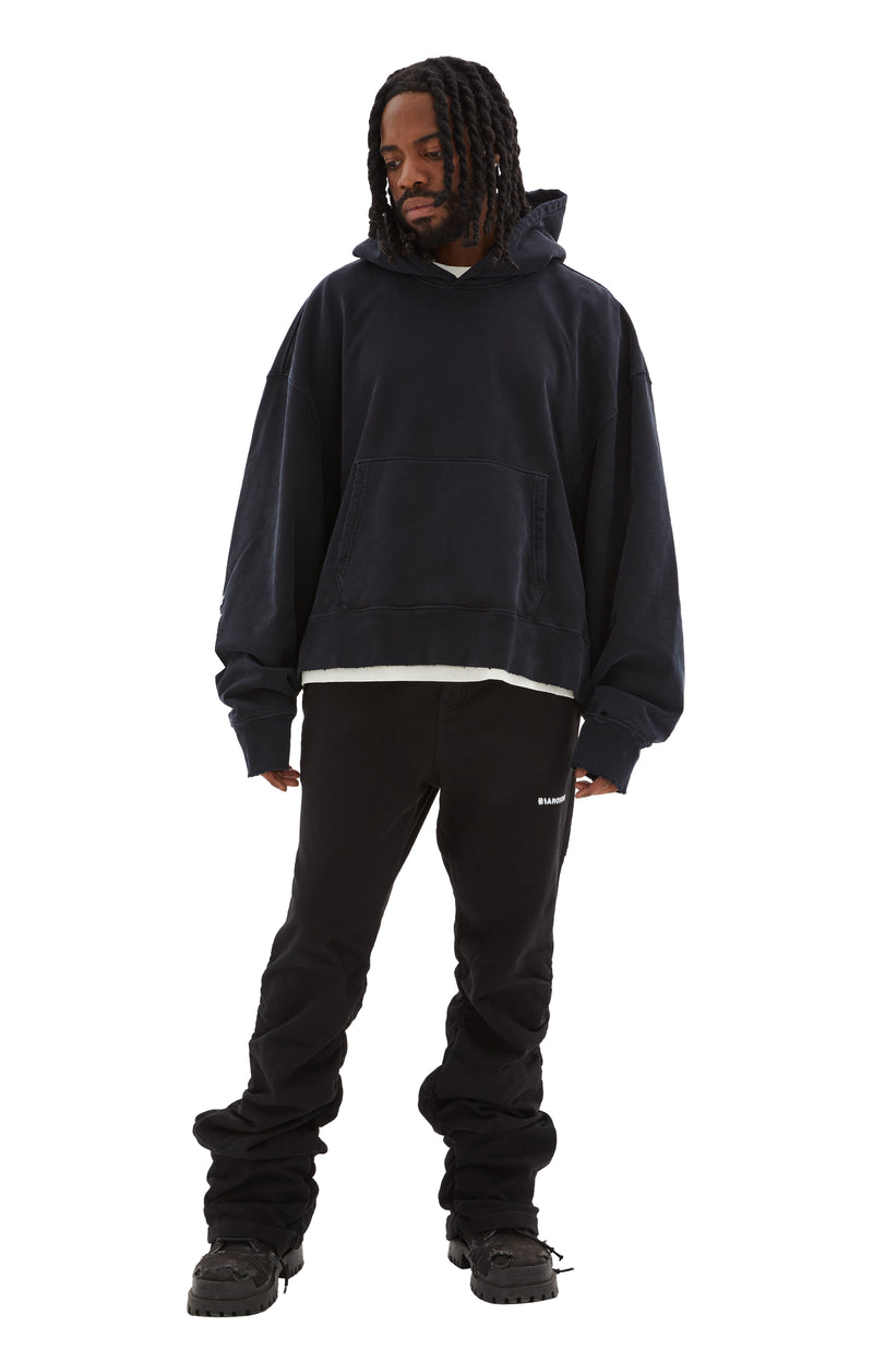 Short Oversized Hoodie (Black)