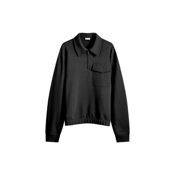 Long Sleeve Polo Shirt (Black)