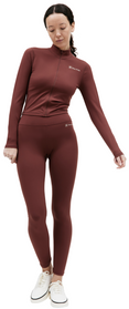 Runner Script High Waisted Legging (Maroon)