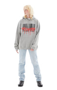 Graffiti Big Barcode Hoodie (Grey Melange)