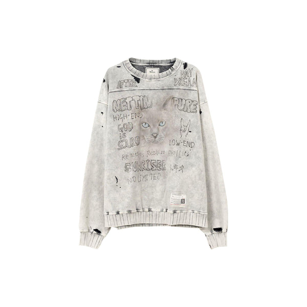 Bleached Pullover (Gray)