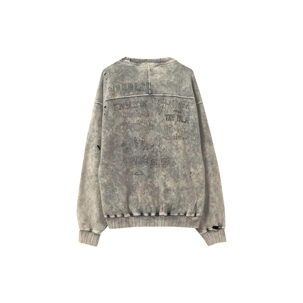 Bleached Pullover (Gray)