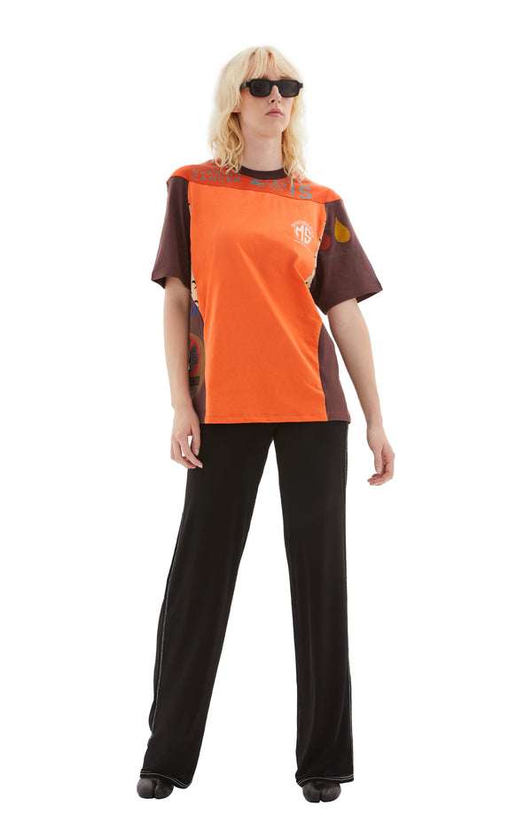 Grafic Patchwork T-Shirt (Orange)