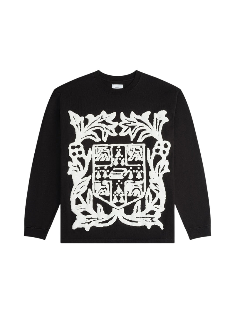 Rhude Veritas Crest Long Sleeve T-shirt (White/Black)