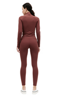 Runner Script High Waisted Legging (Maroon)