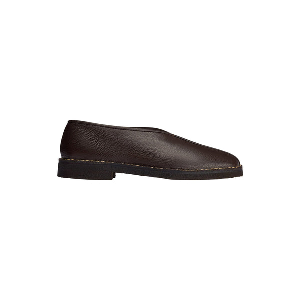 Women's Piped Crepe Slippers (Dark Brown)