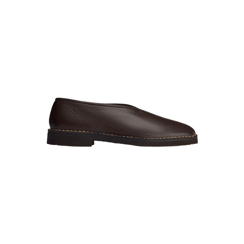 Women's Piped Crepe Slippers (Dark Brown)