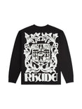 Rhude Veritas Crest Long Sleeve T-shirt (White/Black)