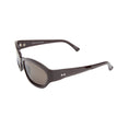 x Linda Farrow Rectangle Sunglasses (Dark Brown/Silver/Brown)