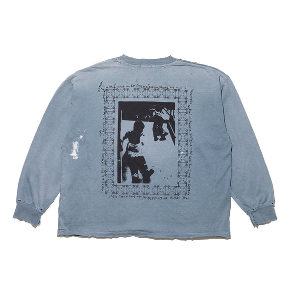 Boy In Chains Long Sleeve T-shirt (Faded Blue)