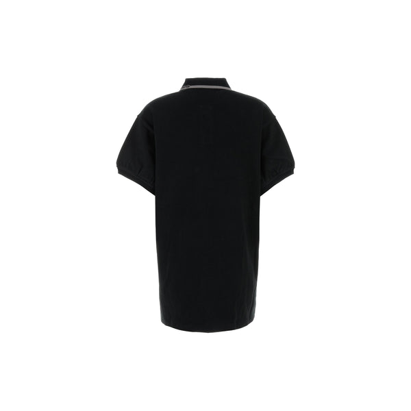 Relaxed Mini Polo Dress (Black)