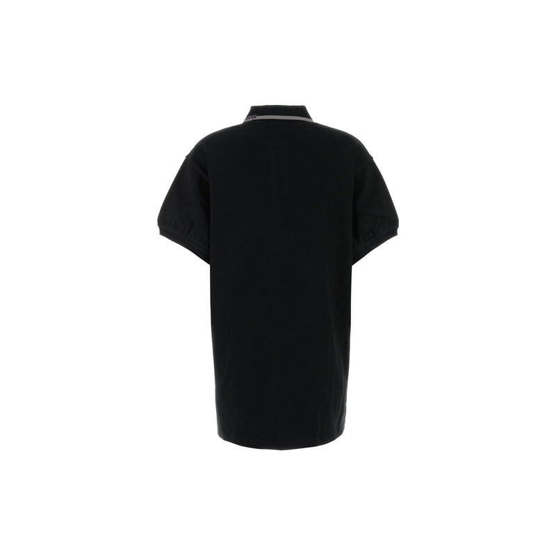 Relaxed Mini Polo Dress (Black)