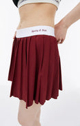 Classic Logo Pleated Skirt (Merlot)