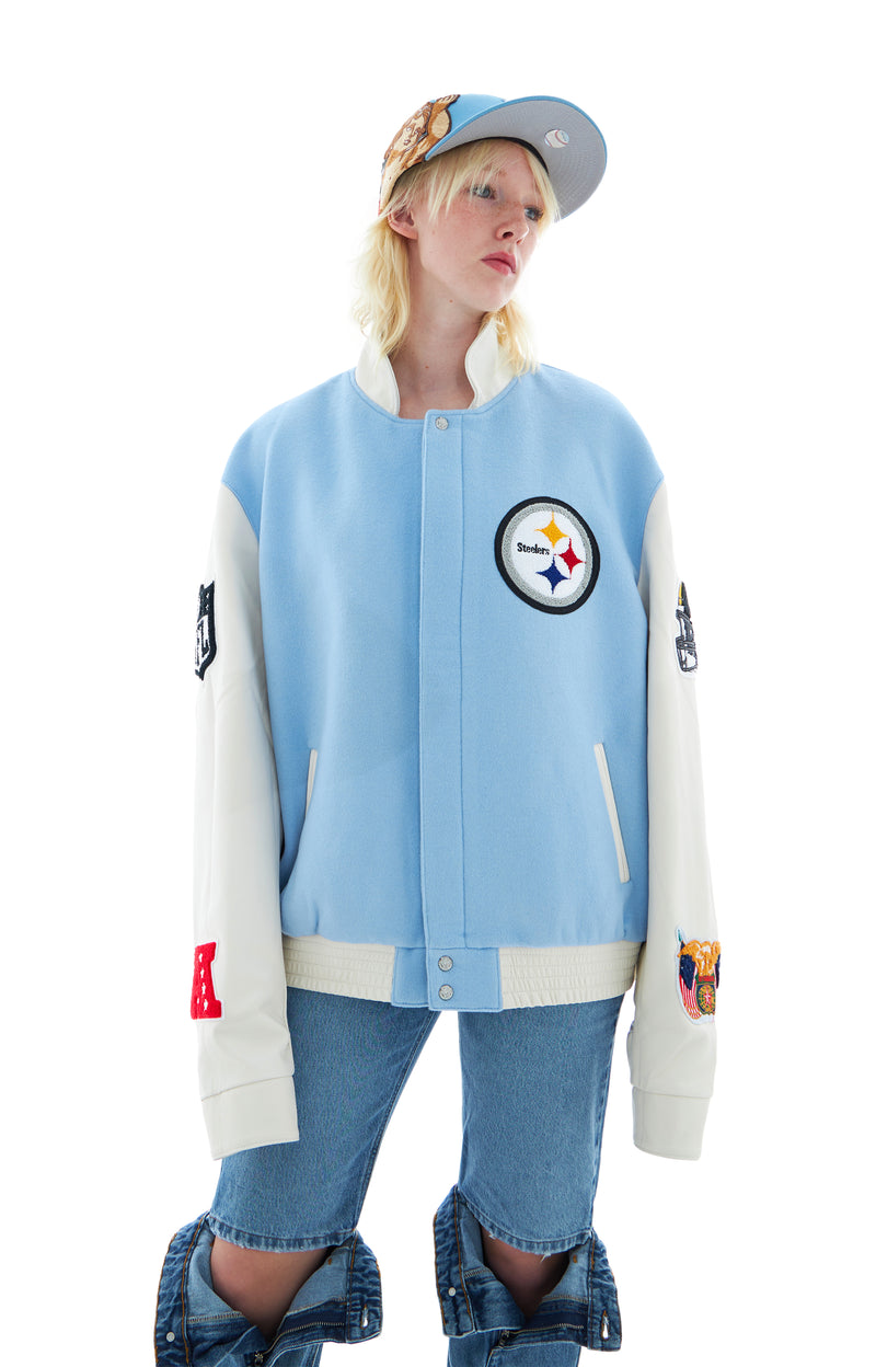 Steelers Bomber Jacket (Blue/White)