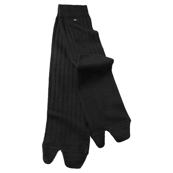 Women's Tabi Bootleg Socks (Black)