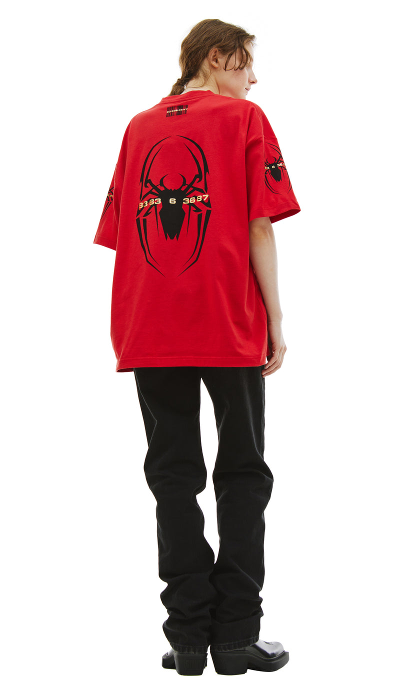 Spider Cotton T-shirt (Red)