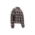 Spray Arr Check Flan Down Jacket (Dark Grey/Black)