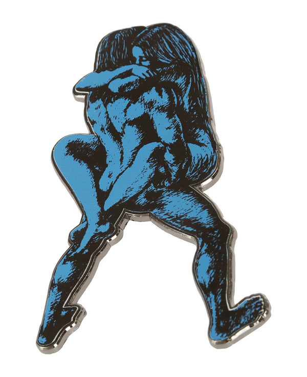 Enamel Couple Pin (Blue)