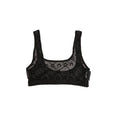 Monogram Mesh Flock Brassiere (Black)