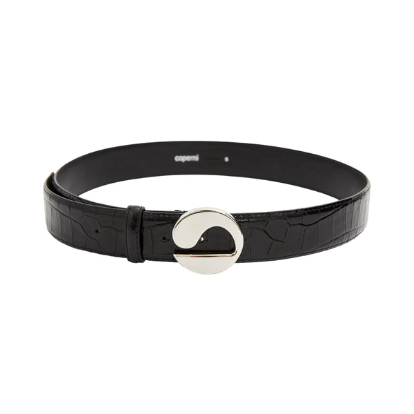 Croco Coperni Leather Belt (Black)