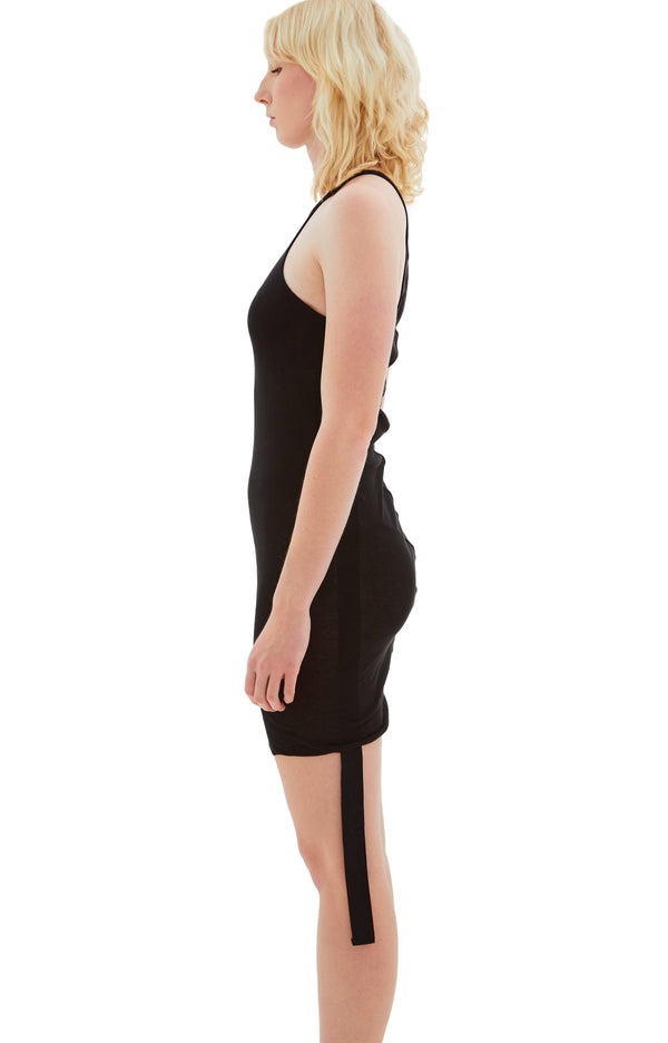 Racer Back Tank Dress (Black)