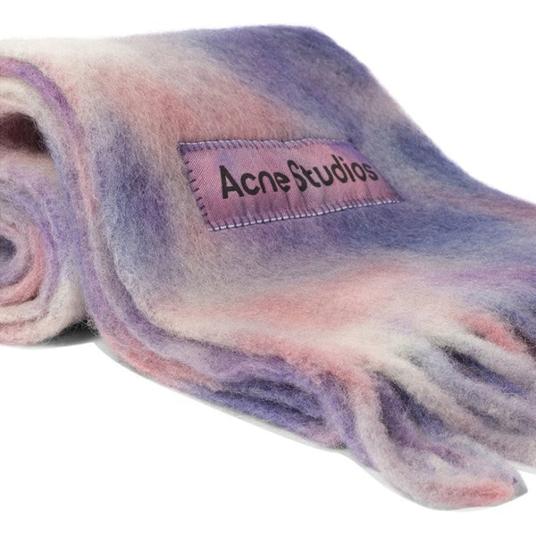 Tie-dye Alpaca Wool Scarf (Lilac)