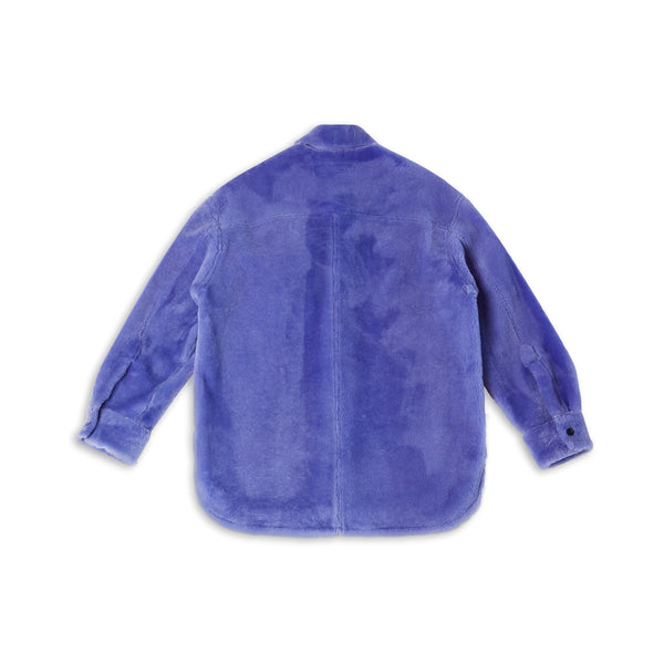 Buttoned Long-Sleeved Reversible Jacket (Prune Violet)