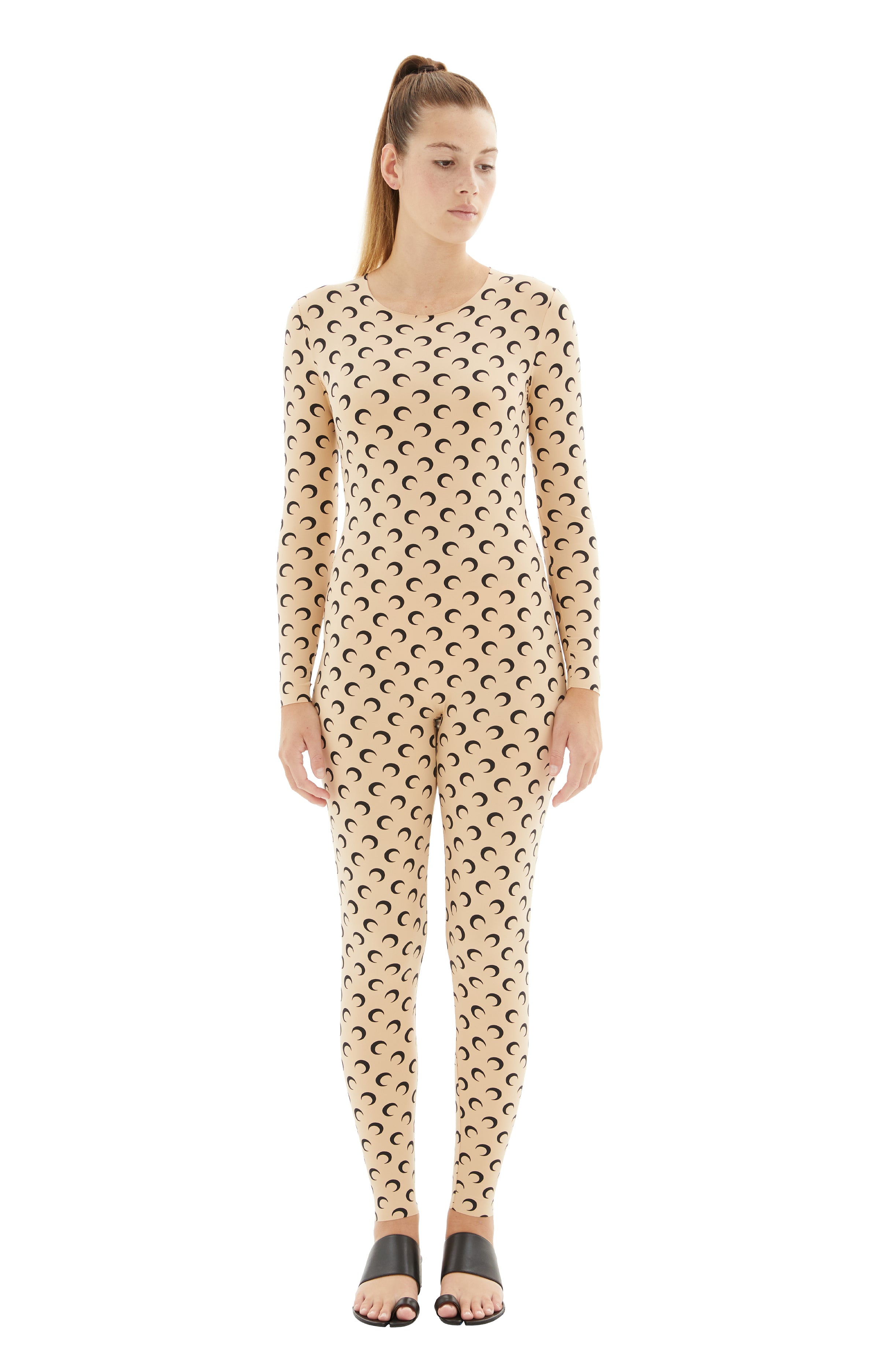 All Over Moon Catsuit (Beige) – tons-shop