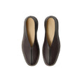 Men's Piped Crepe Slippers (Dark Brown)