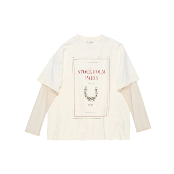 Layered Print T-shirt (Off White)