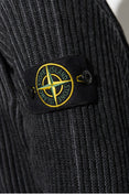 Stone Island Logo-Patch High Neck Jumper (Melange Charcoal)