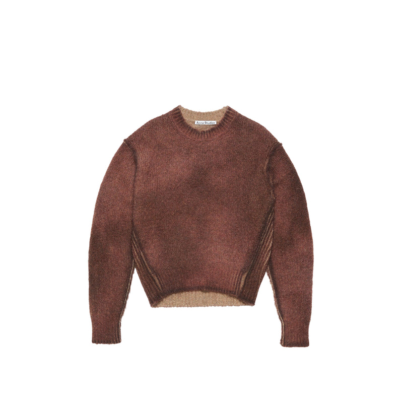 Sprayed Knit Jumper (Rust Red)