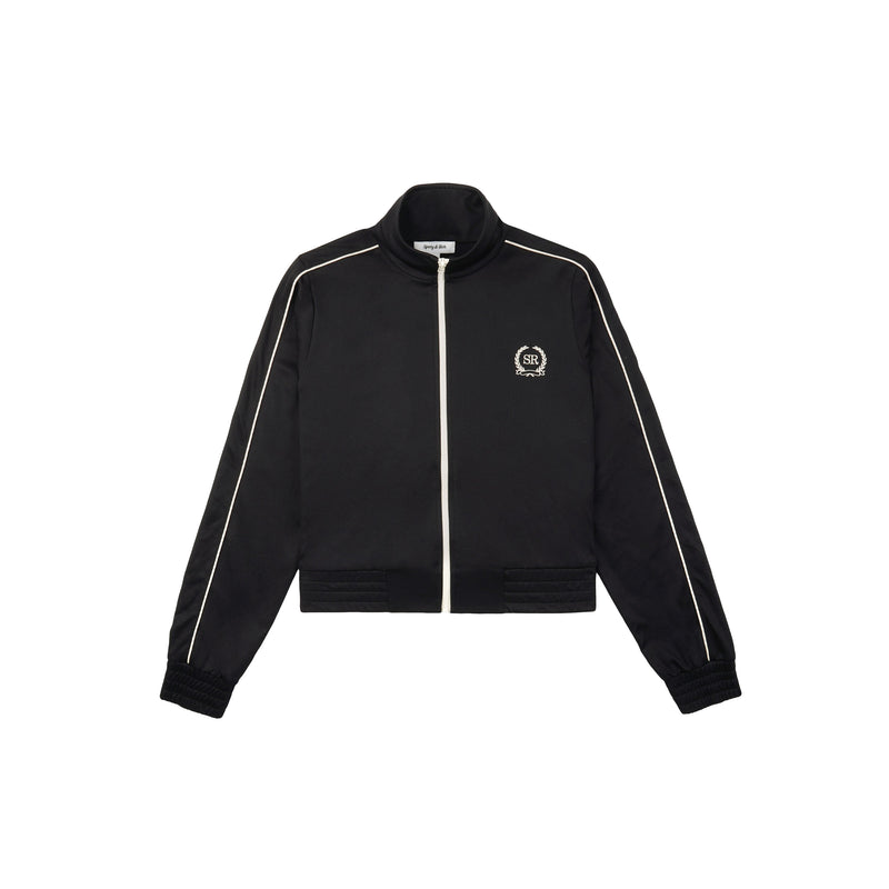 Golf Embroidered Track Jacket (Black/Cream)