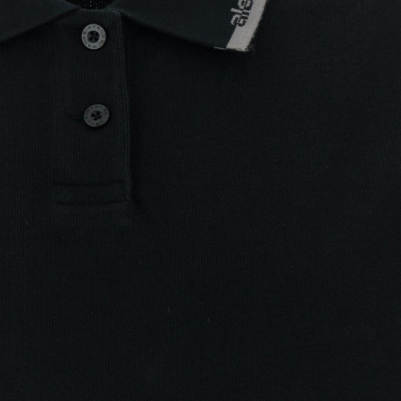 Relaxed Mini Polo Dress (Black)