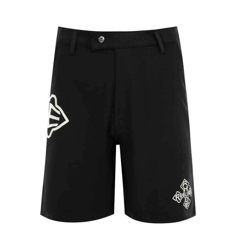 Cross Logo Twill Shorts (Black)