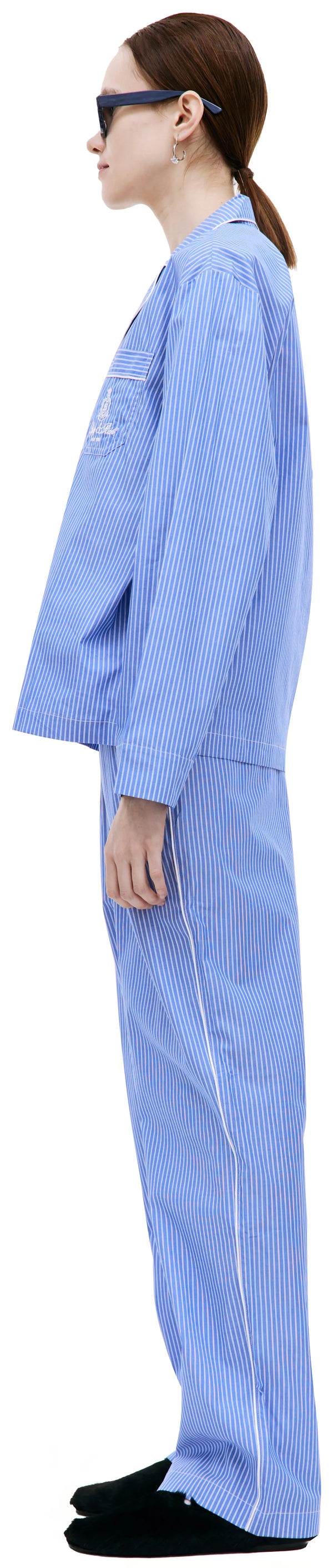 Vendome Pyjama Shirt (Blue Stripped)