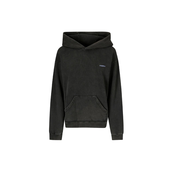 Washed Horn Hoodie (Black/Blue)