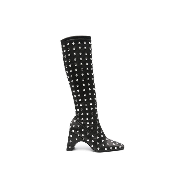 Studded Bridge Stretch Boots (Black/Silver)