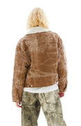 Padded Denim Jacket (Toffee Brown)