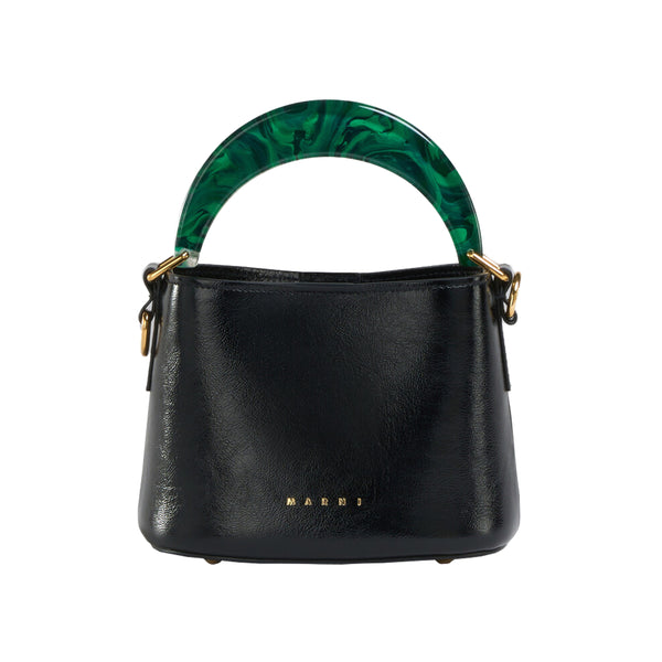 Venice Mini Bucket Bag (Black/Spherical Green)