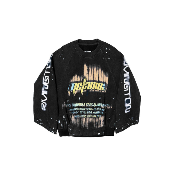 Radical Paper Rose Crewneck (Mechanic Black)