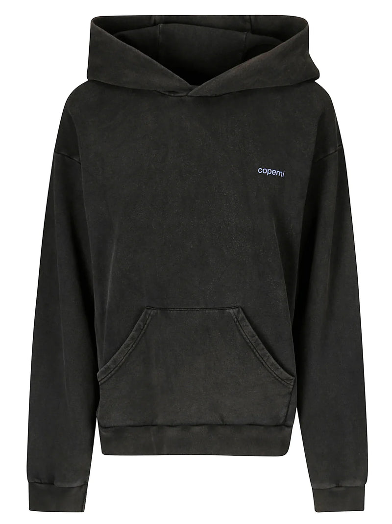 Washed Horn Hoodie (Black/Blue)